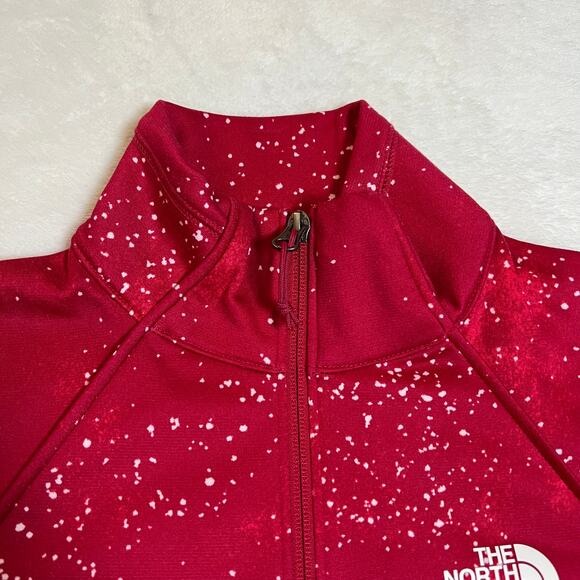 The North Face Mock Neck Full Zip Jacket Size X-Small Lightweight Spotted Print - Picture 3 of 10